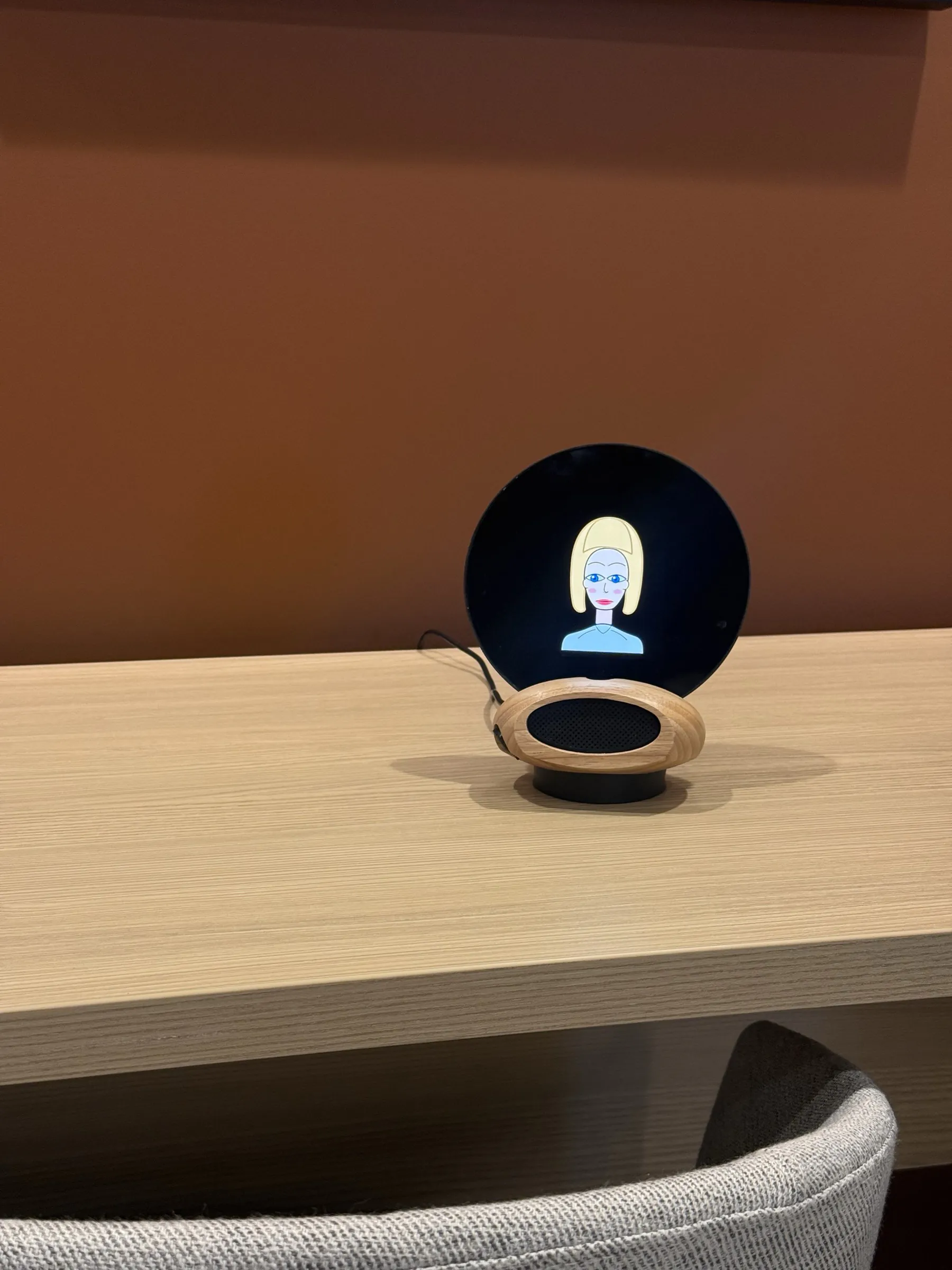 A character on the glass